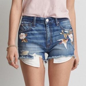 AEO Vintage Embroidered High-Rise Festival Distressed Shirts